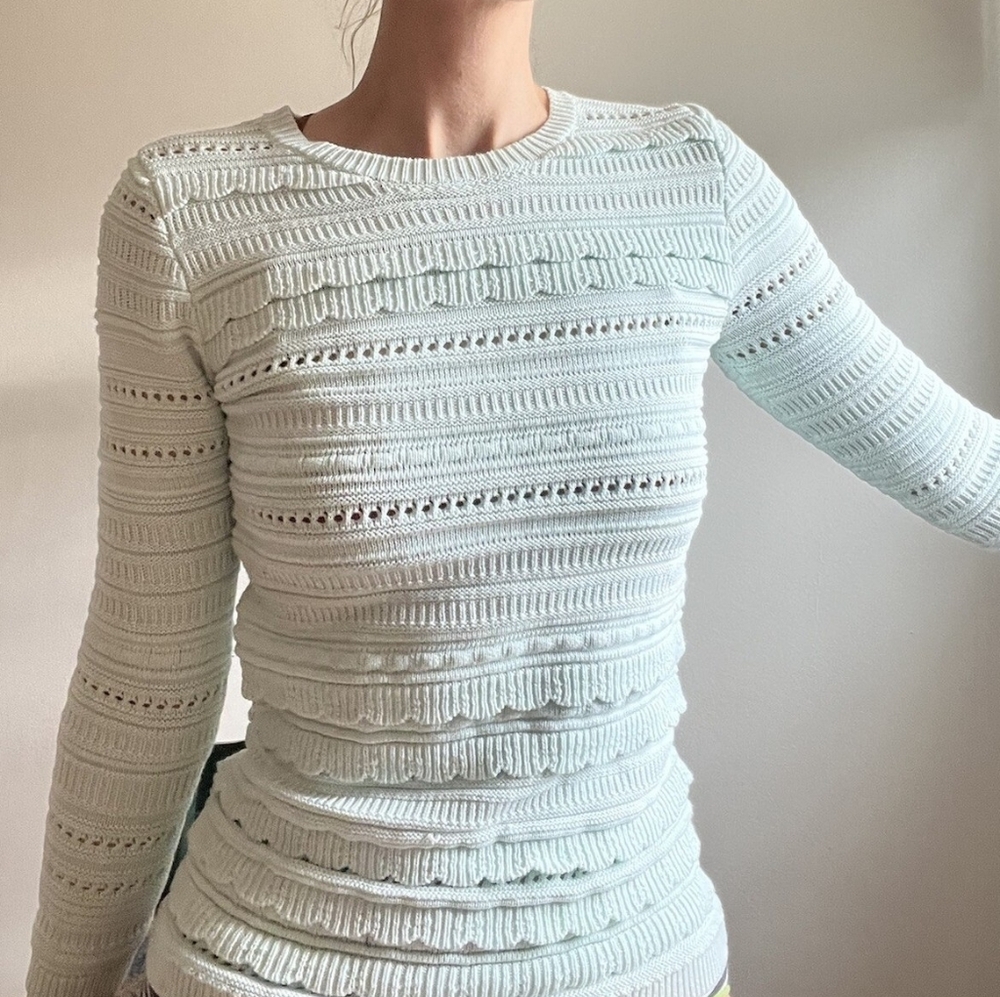 Banana Republic White Textured Sweater